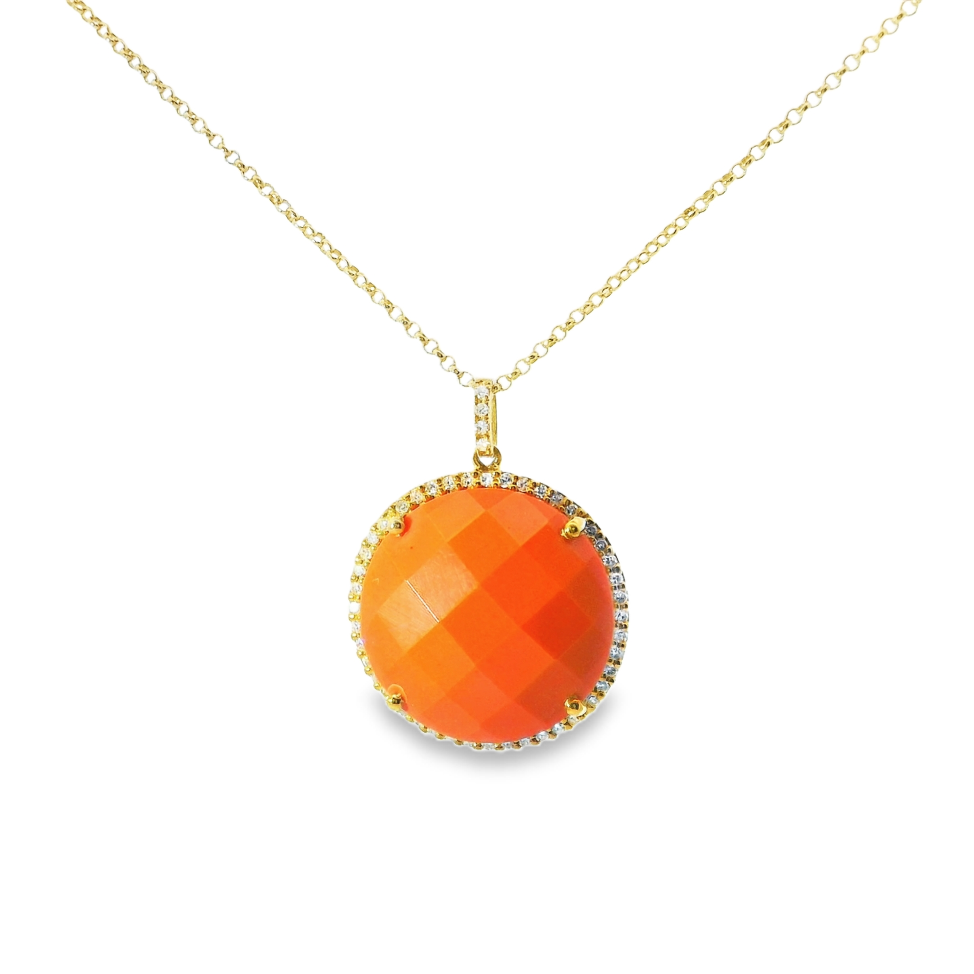 0.15ct diamond pendant in 14k yellow gold – Niara