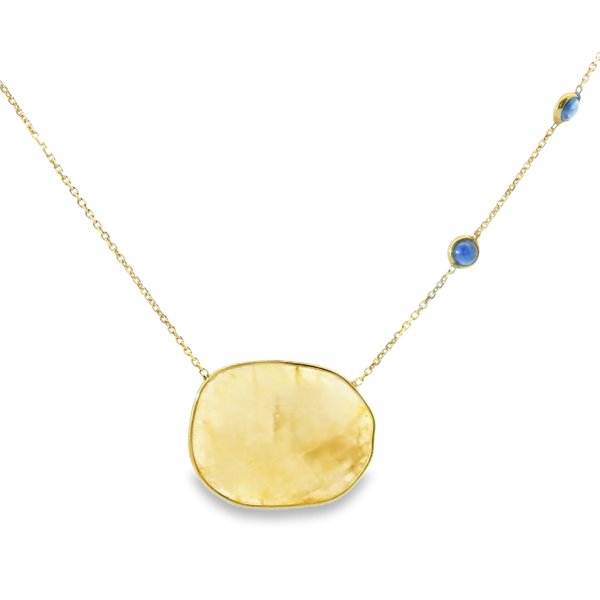 sapphire pendant in 14k yellow gold – Niara