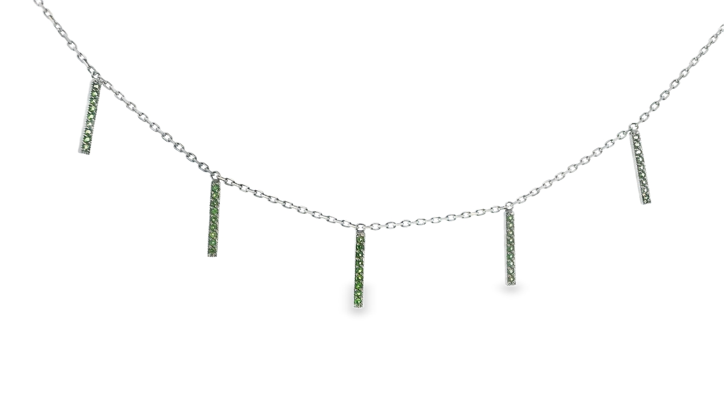 0.25CT Tsavorite Stone 14k White Gold