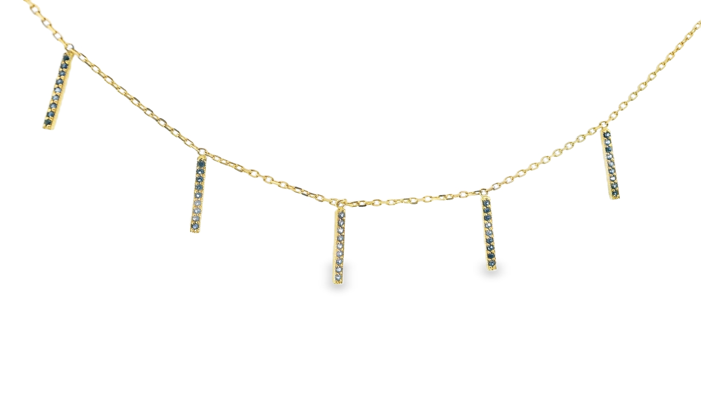 0.35CT Blue Sapphire 14k Yellow Gold