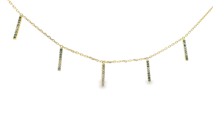 0.35CT Blue Sapphire 14k Yellow Gold