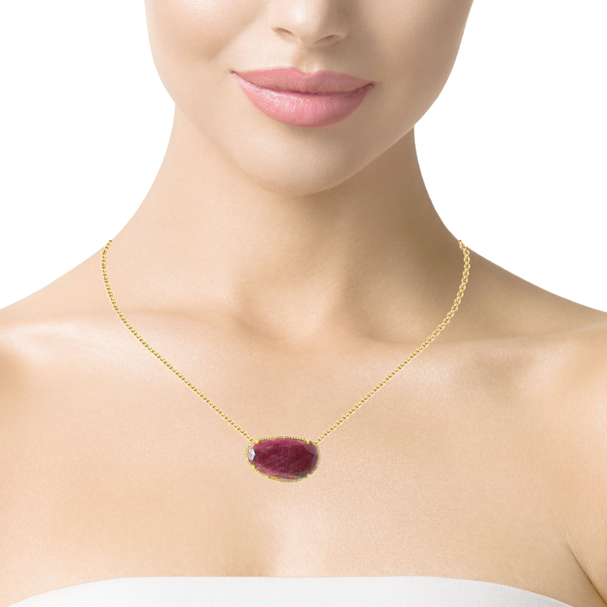 0.30ct diamond pendant in 14k yellow gold – Niara