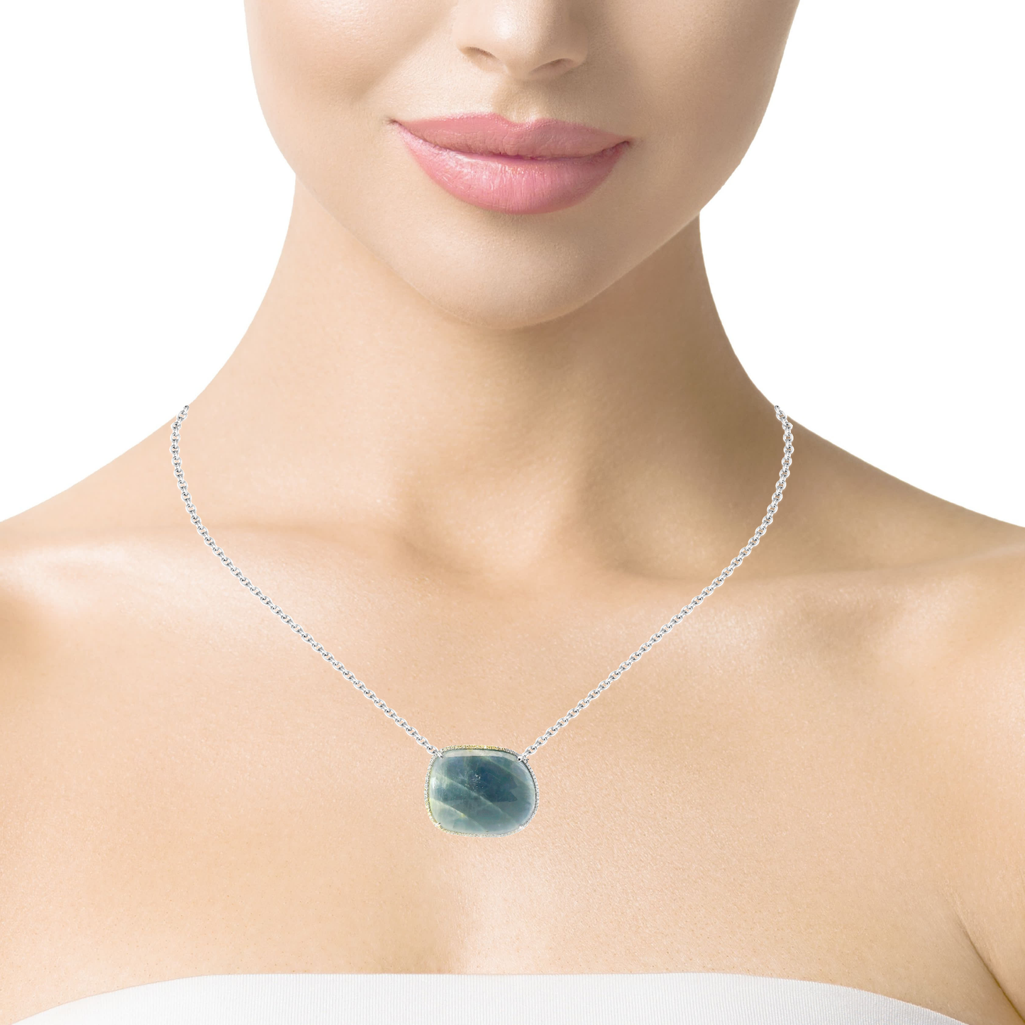0.26ct diamond pendant in 18k white gold – Niara