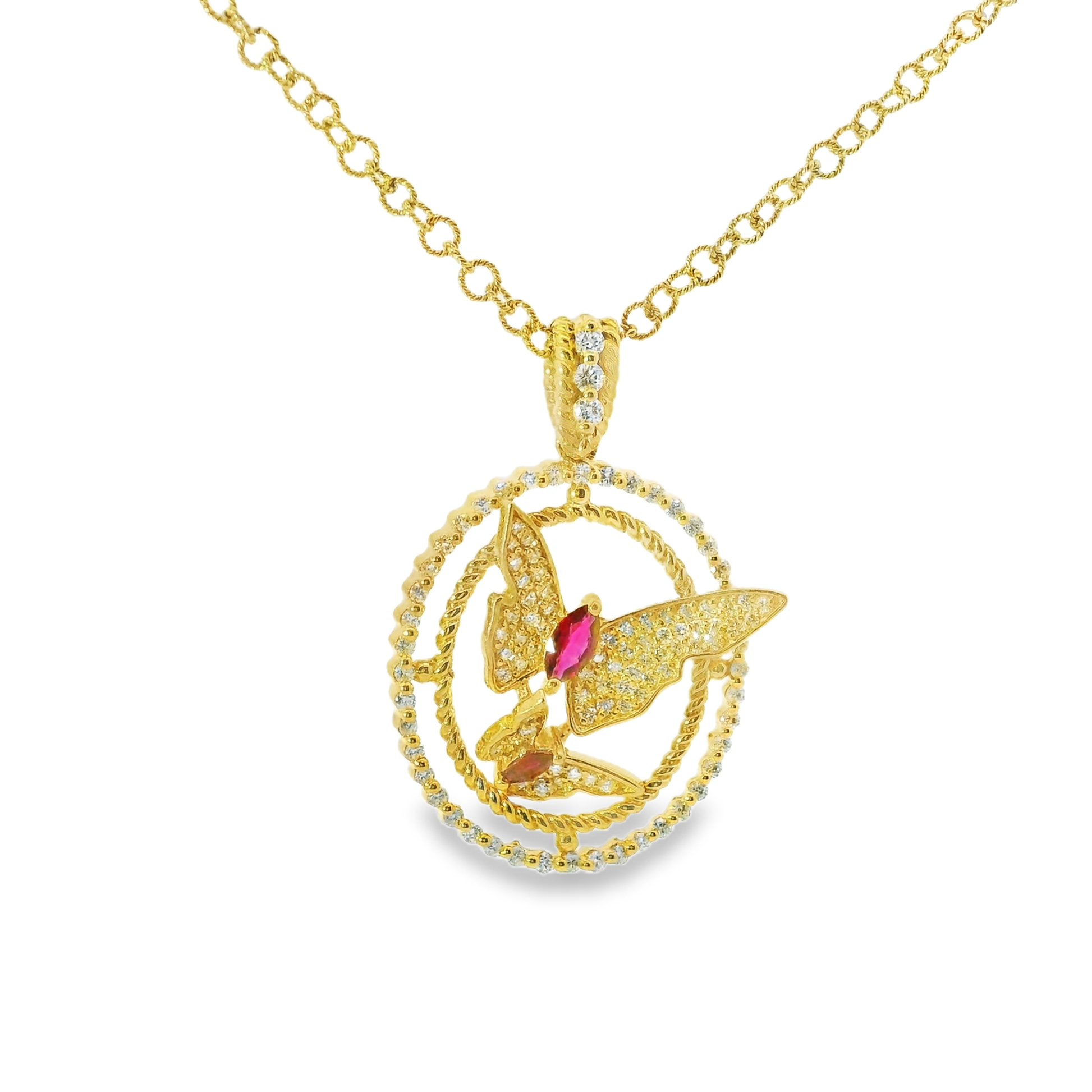 0.83ct diamond pendant in 14k yellow gold – Niara