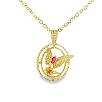 0.83ct diamond pendant in 14k yellow gold – Niara