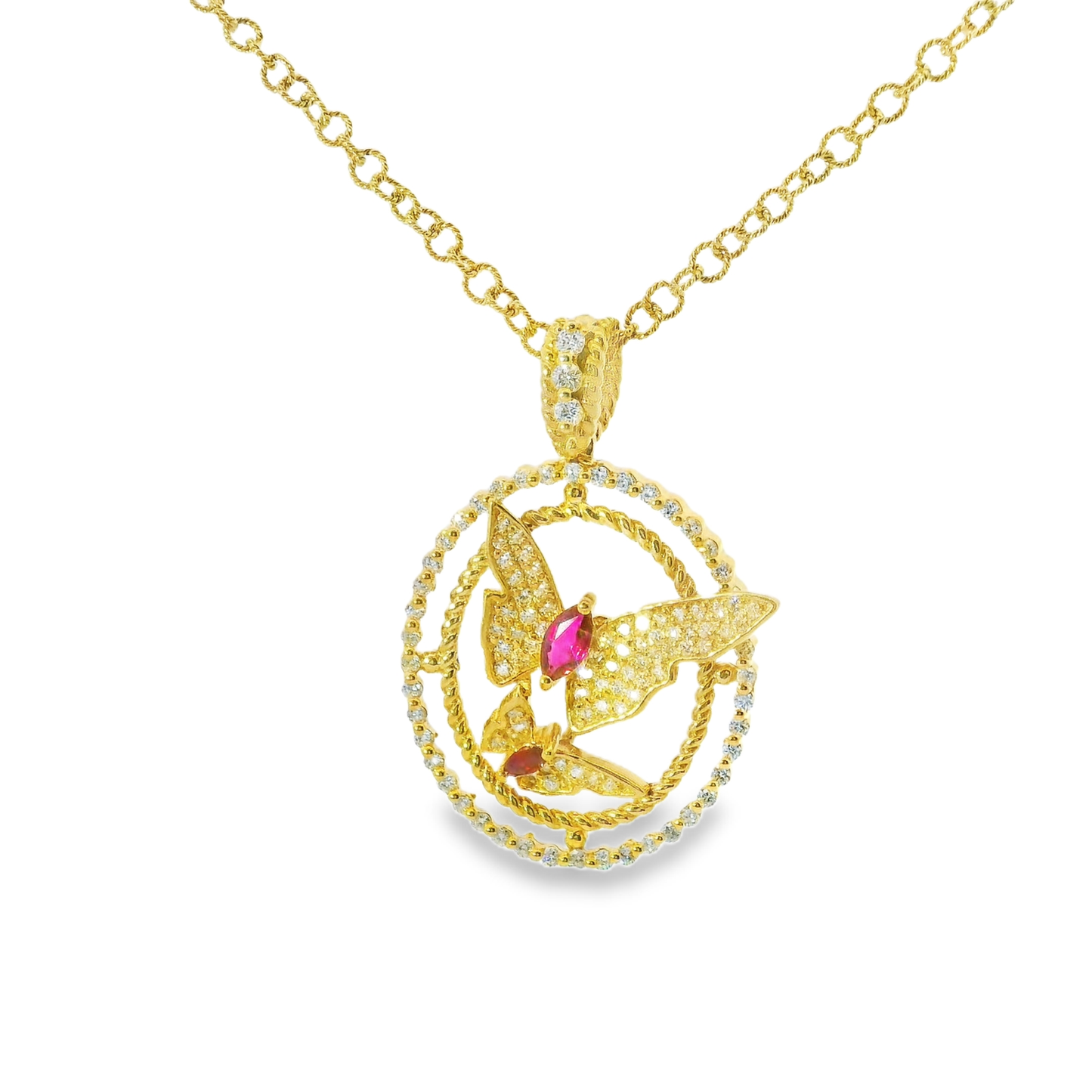 0.83ct diamond pendant in 14k yellow gold – Niara