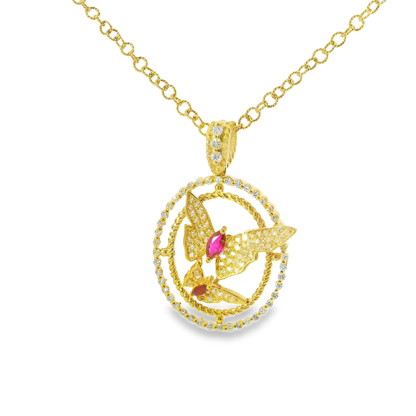 0.83ct diamond pendant in 14k yellow gold – Niara