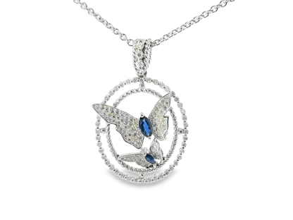 0.83ct diamond pendant in 14k white gold – Niara