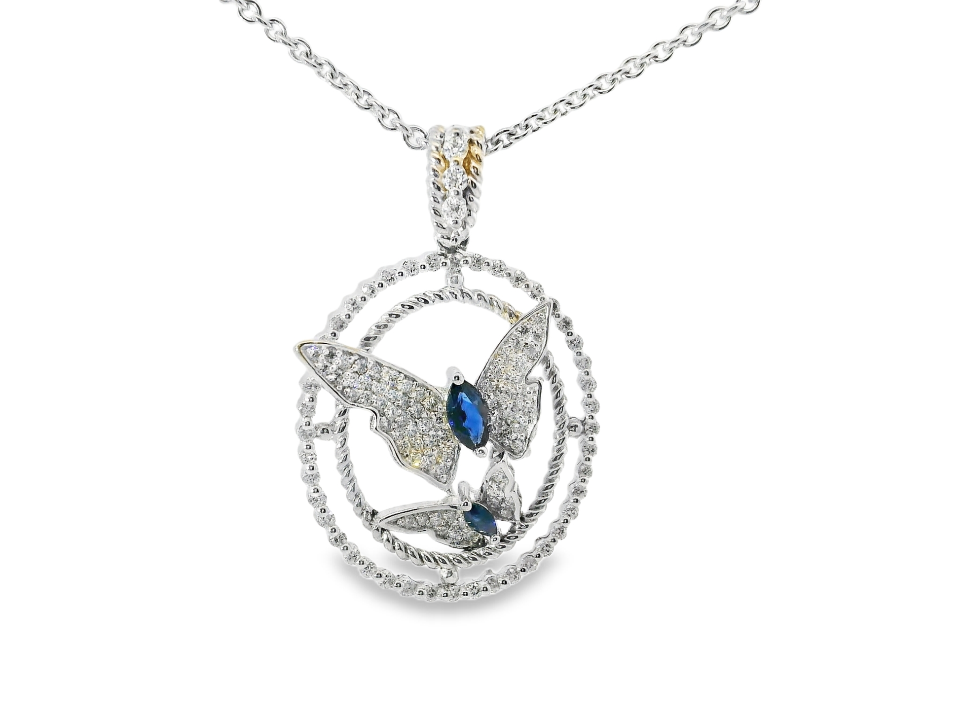 0.83ct diamond pendant in 14k white gold – Niara