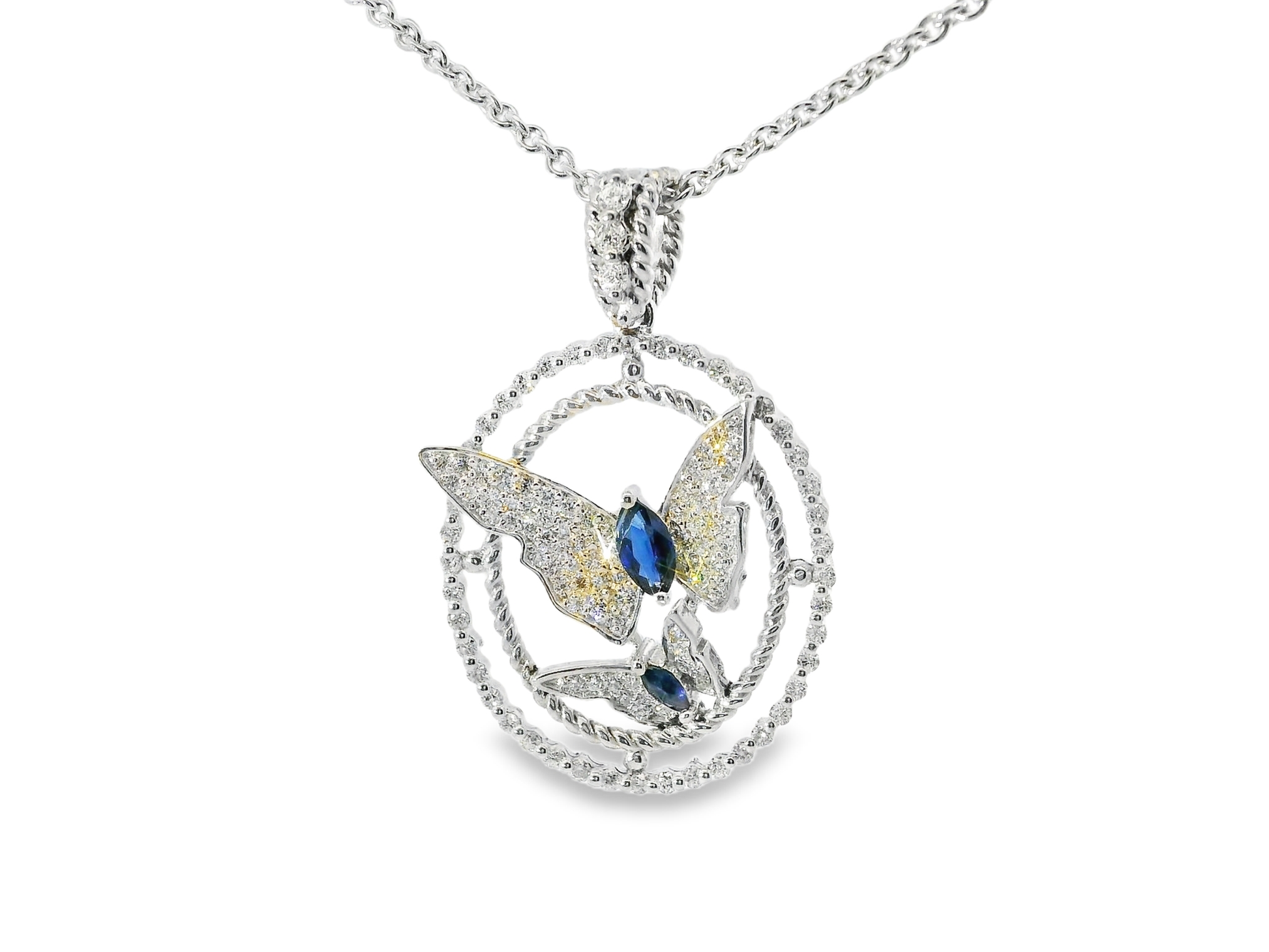 0.83ct diamond pendant in 14k white gold – Niara