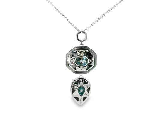0.10ct diamond pendant in 14k white gold – Niara