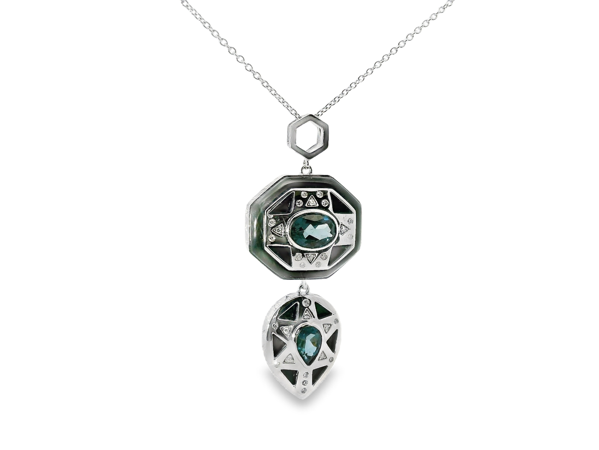 0.10ct diamond pendant in 14k white gold – Niara