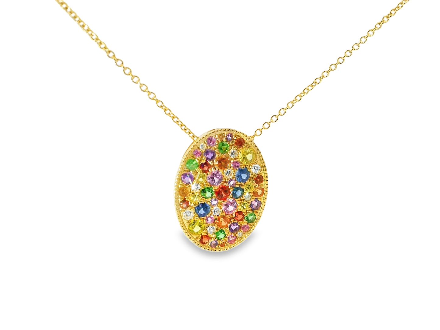 0.12ct diamond pendant in 14k yellow gold – Niara