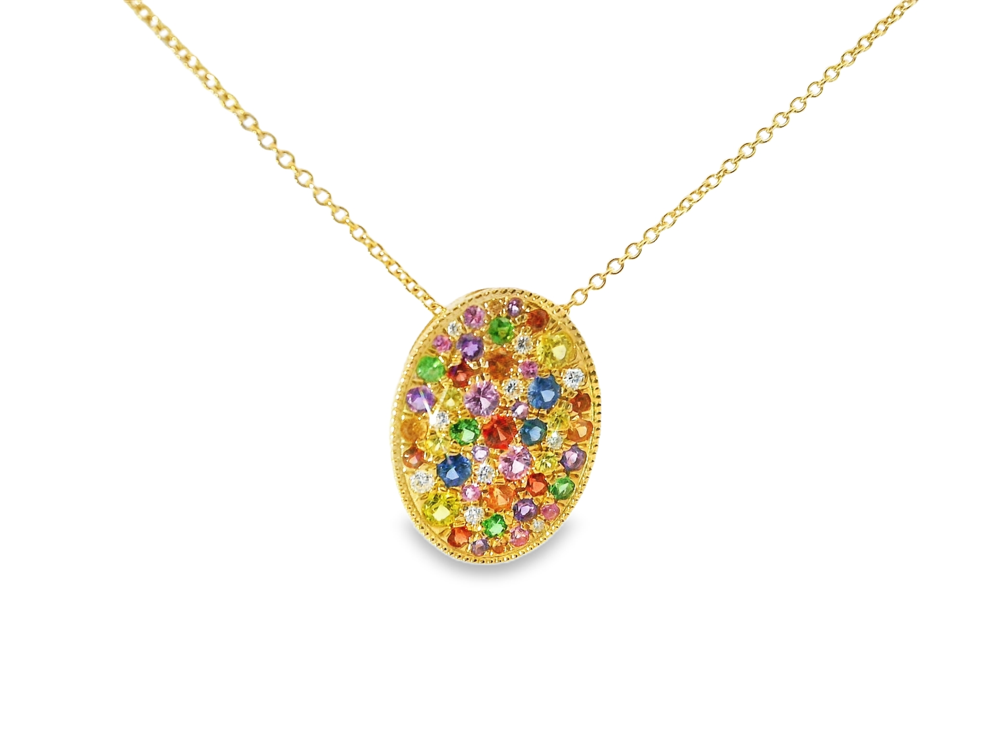 0.12ct diamond pendant in 14k yellow gold – Niara