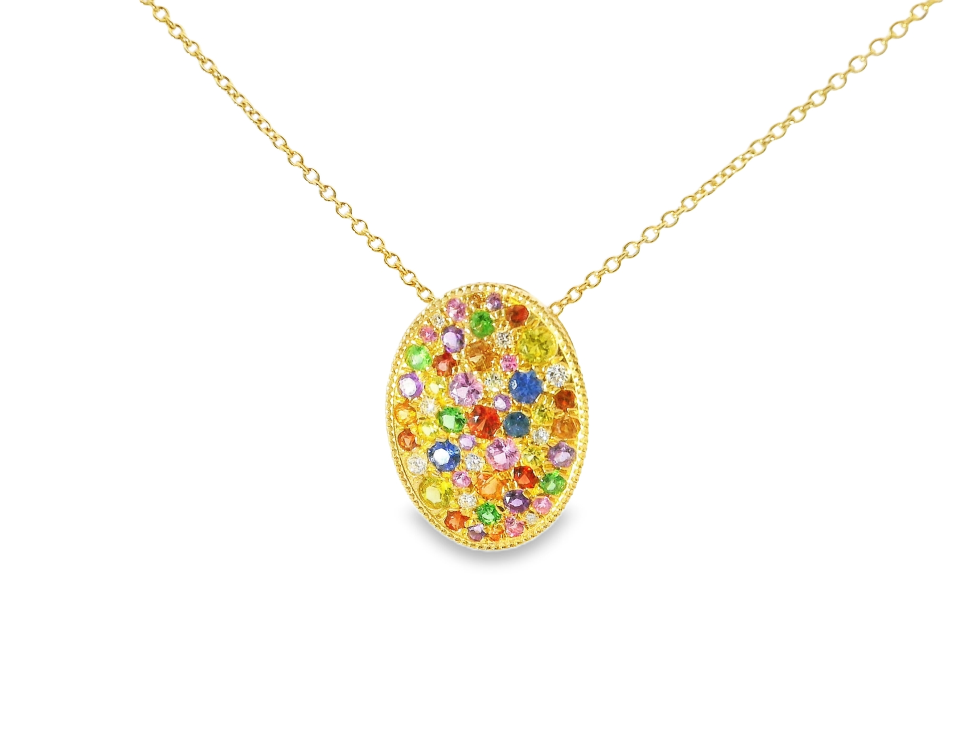 0.12ct diamond pendant in 14k yellow gold – Niara