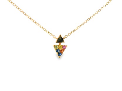 0.20CT Mixed Sapphire 14k Rose Gold Pendant