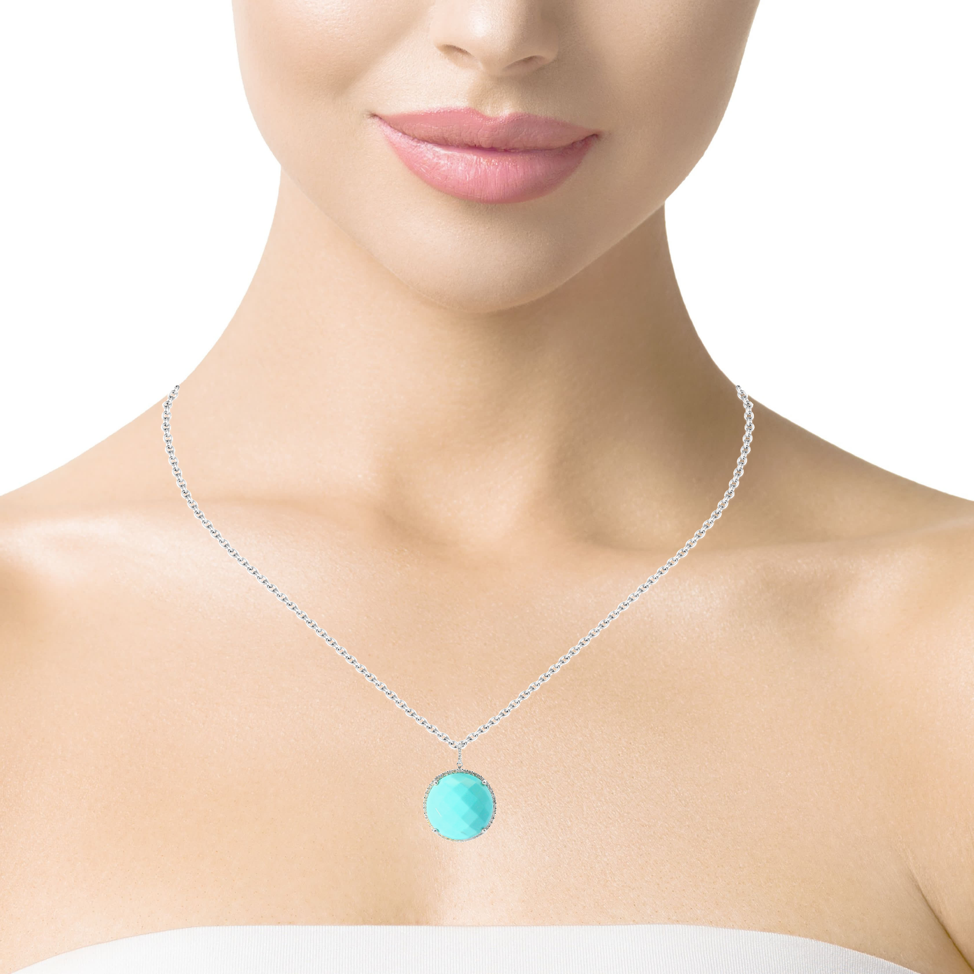 0.15ct diamond pendant in 14k white gold – Niara