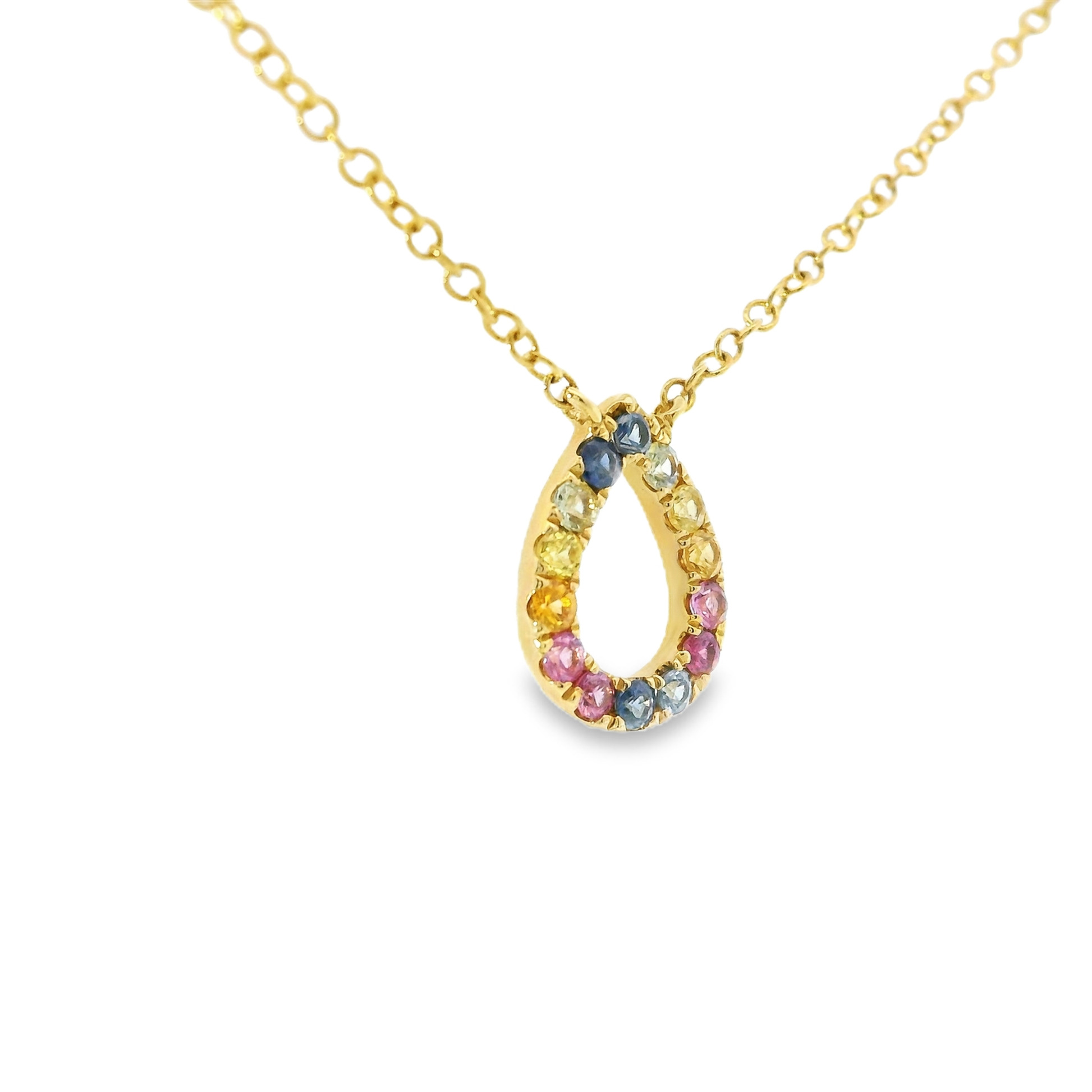 0.55ct sapphire pendant in 14k yellow gold – Niara