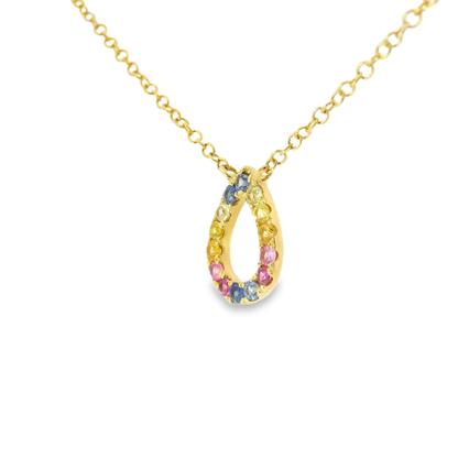 0.55ct sapphire pendant in 14k yellow gold – Niara