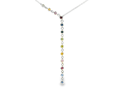 0.40ct sapphire pendant in 14k white gold – Niara