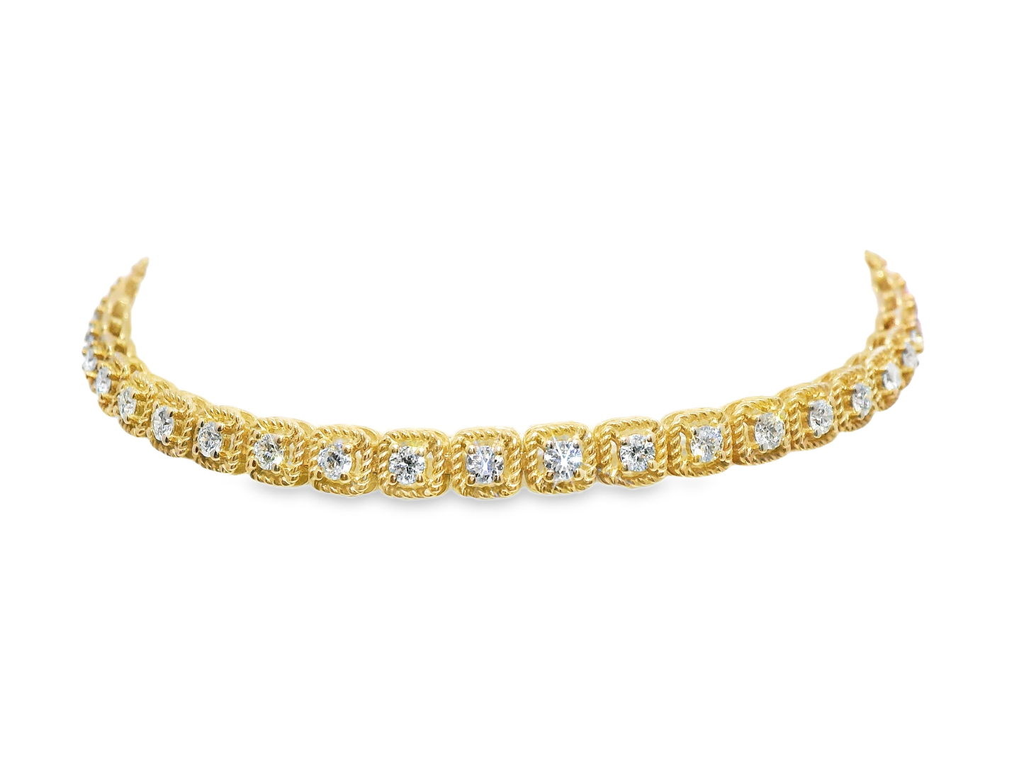 1.15CT Diamond Zip Tennis Bracelet 14k Rose Gold