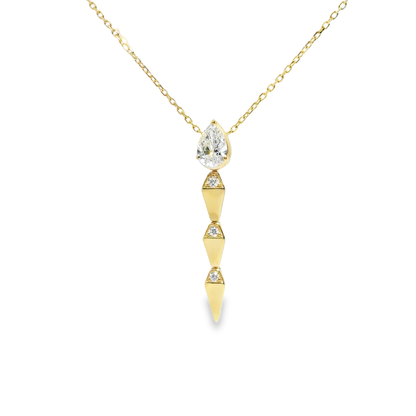 0.90ct Lab Diamond Pendant 14k Yellow Gold