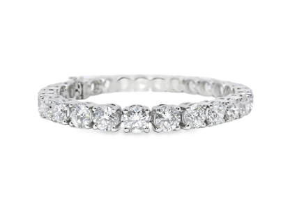 27.15CT Lab Diamond Tennis Bracelet 14K White Gold