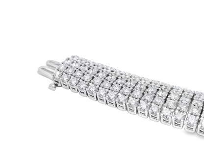 31.45CT Diamond Tennis Bracelet 14k White Gold