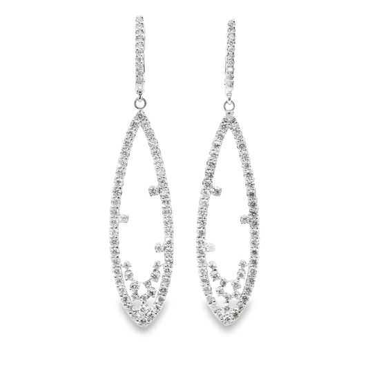 2.50CT Diamond Earring 14k White Gold
