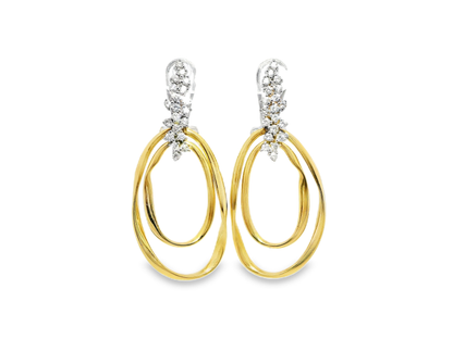 0.50CT Diamond Earring 14k Yellow Gold