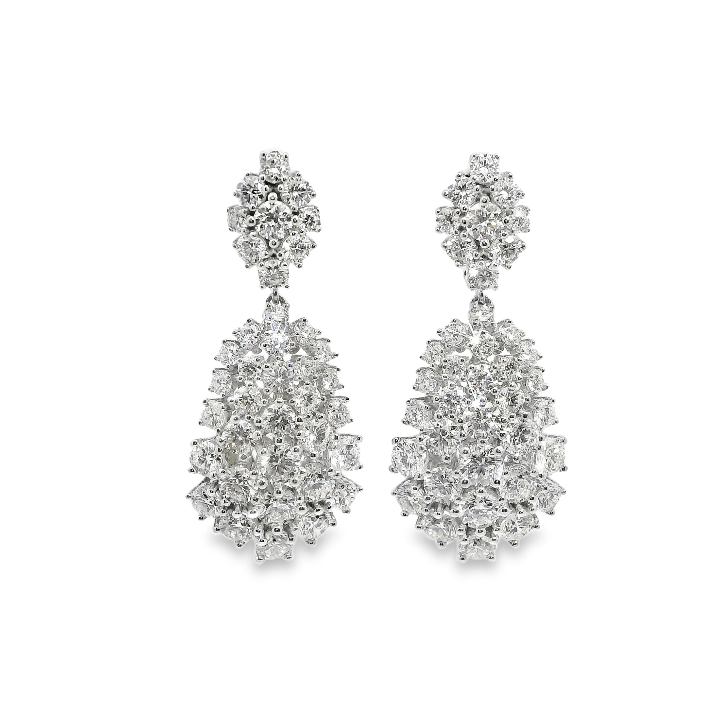 5.84CT Diamond Earring 14k White Gold