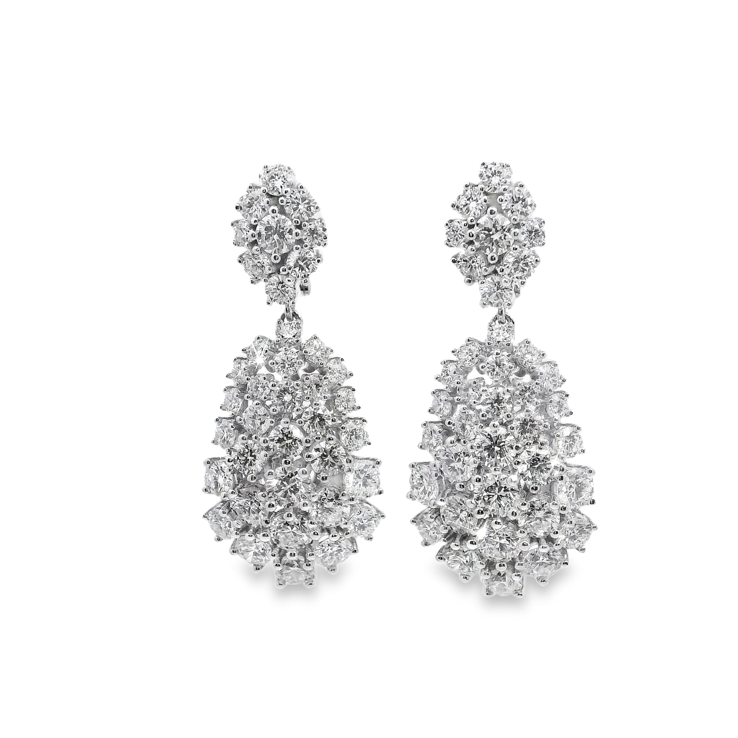 5.84CT Diamond Earring 14k White Gold