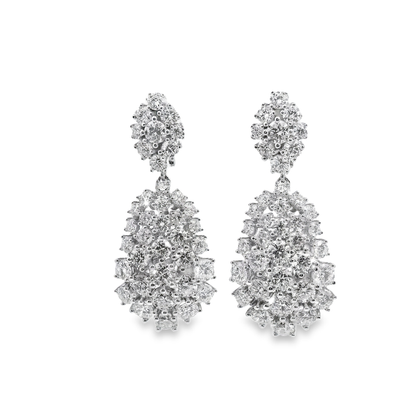 5.84CT Diamond Earring 14k White Gold