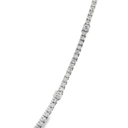7.11CT Diamond  Tennis Necklace 14k White Gold