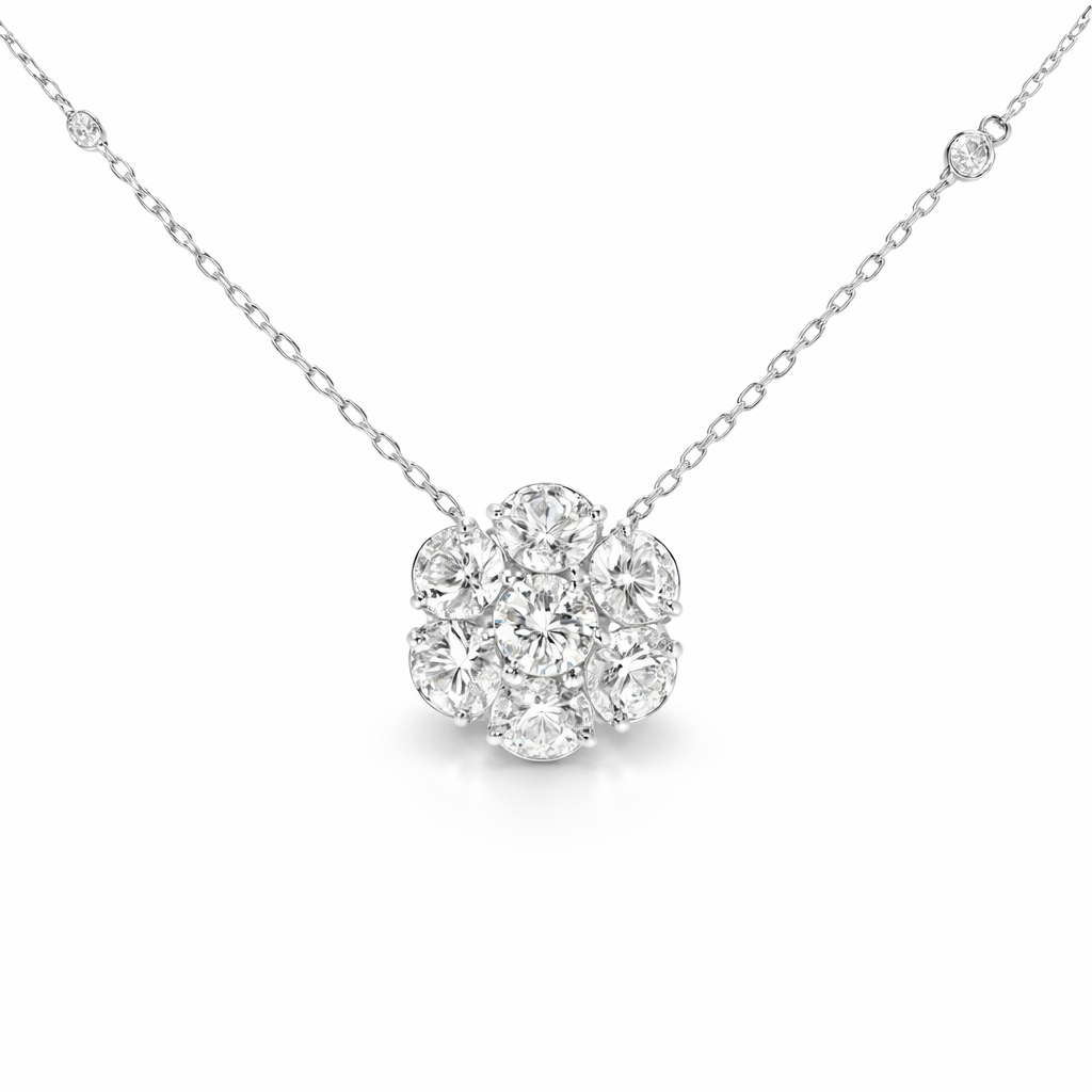 1.61CT Diamond Pendant 14k White Gold