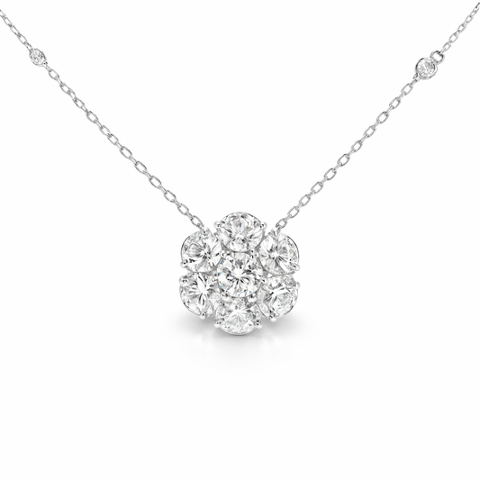1.61CT Diamond Pendant 14k White Gold