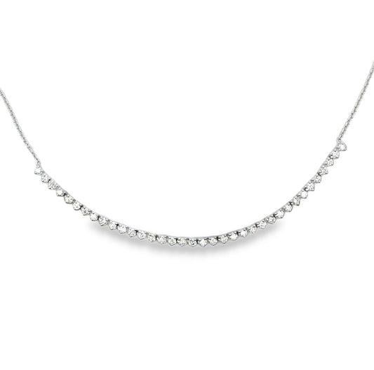 1.00CT Diamond Pendant 14k White Gold