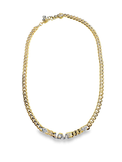 0.39CT Love Diamond Pendant 18k Yellow Gold
