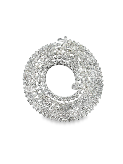 46.18Ct Lab Diamond Necklace 14k White Gold