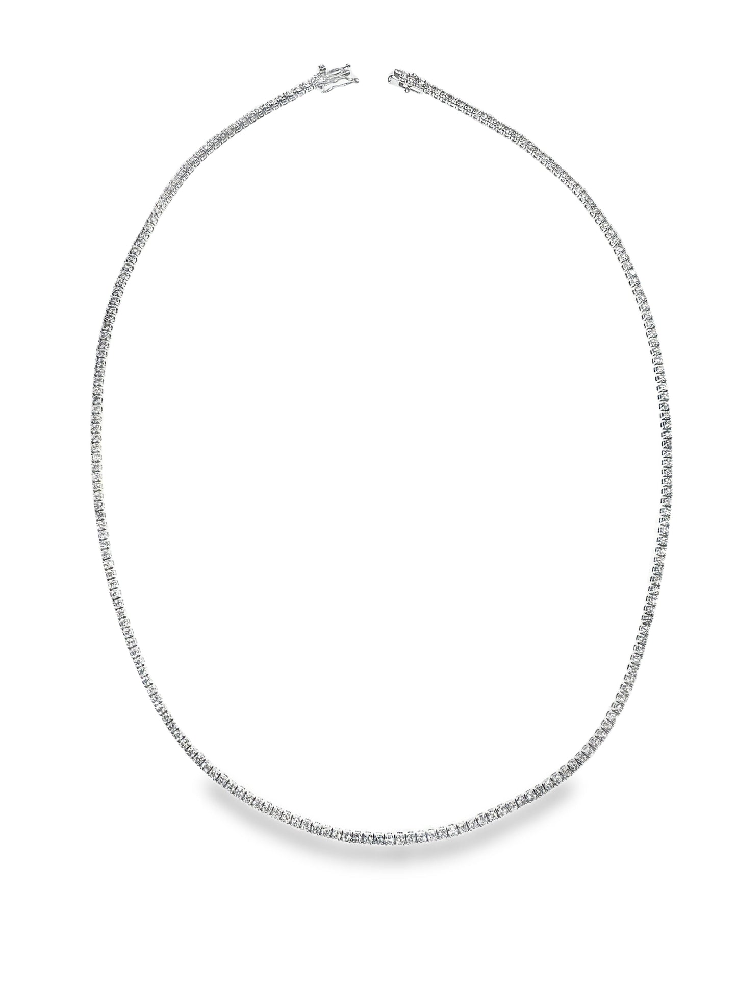 4.65CT Diamond Necklace 14k White Gold