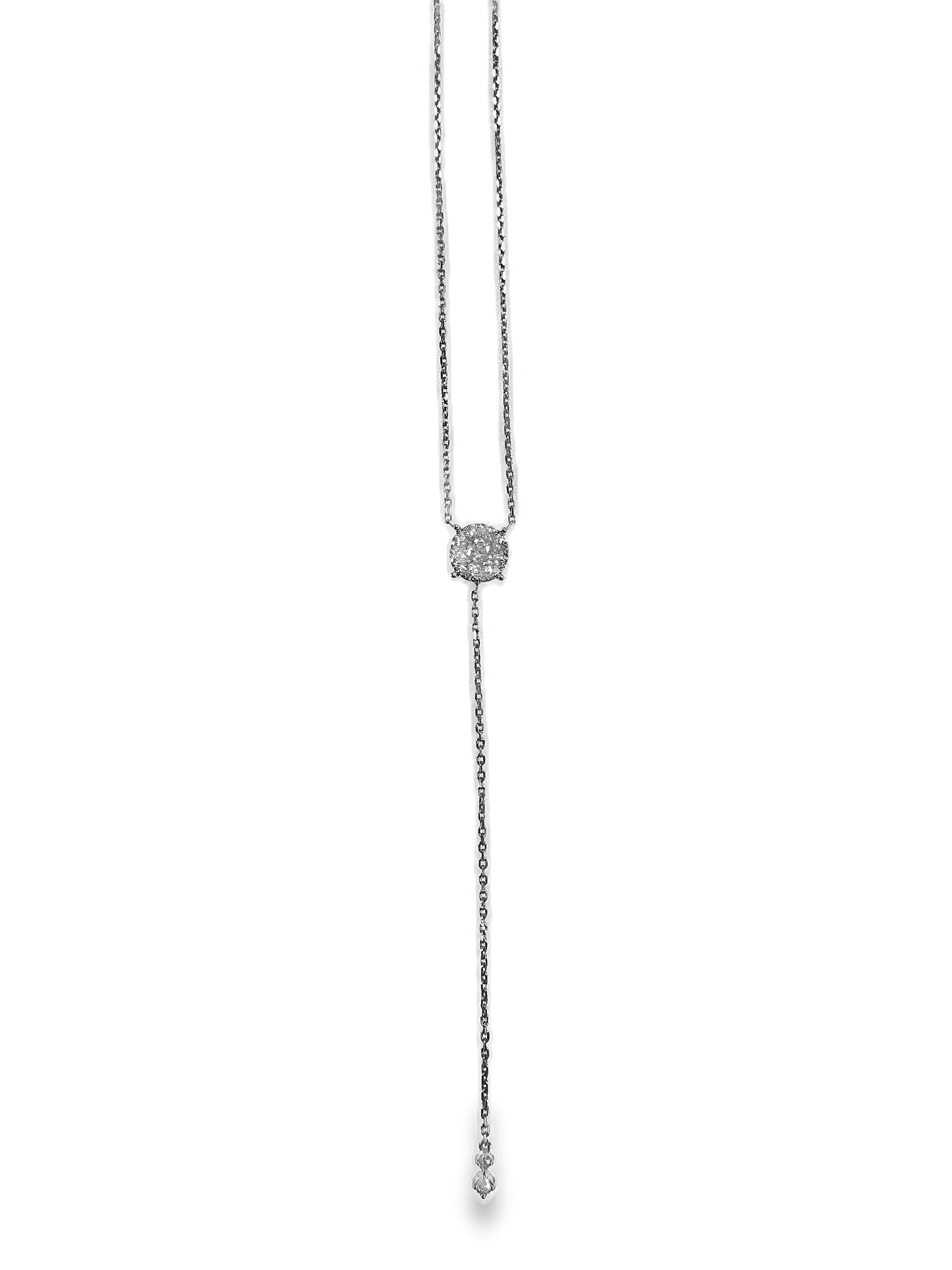 0.74CT diamond Pendant 14k White Gold
