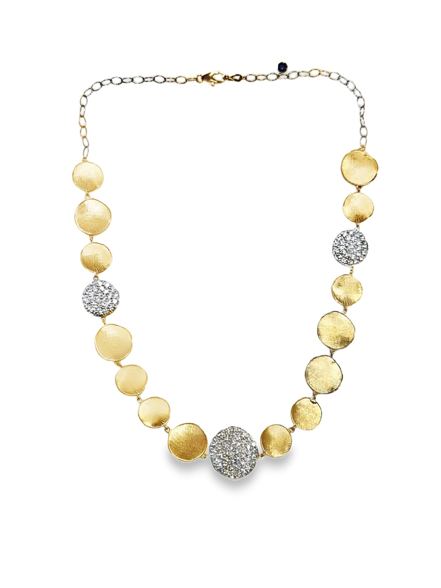 2.21CT Diamond Disc Fashion Necklace 14k Yellow Gold