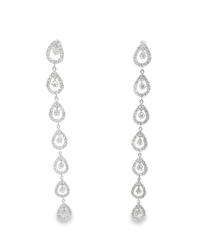 3.00CT Diamond 14k White Gold Earring
