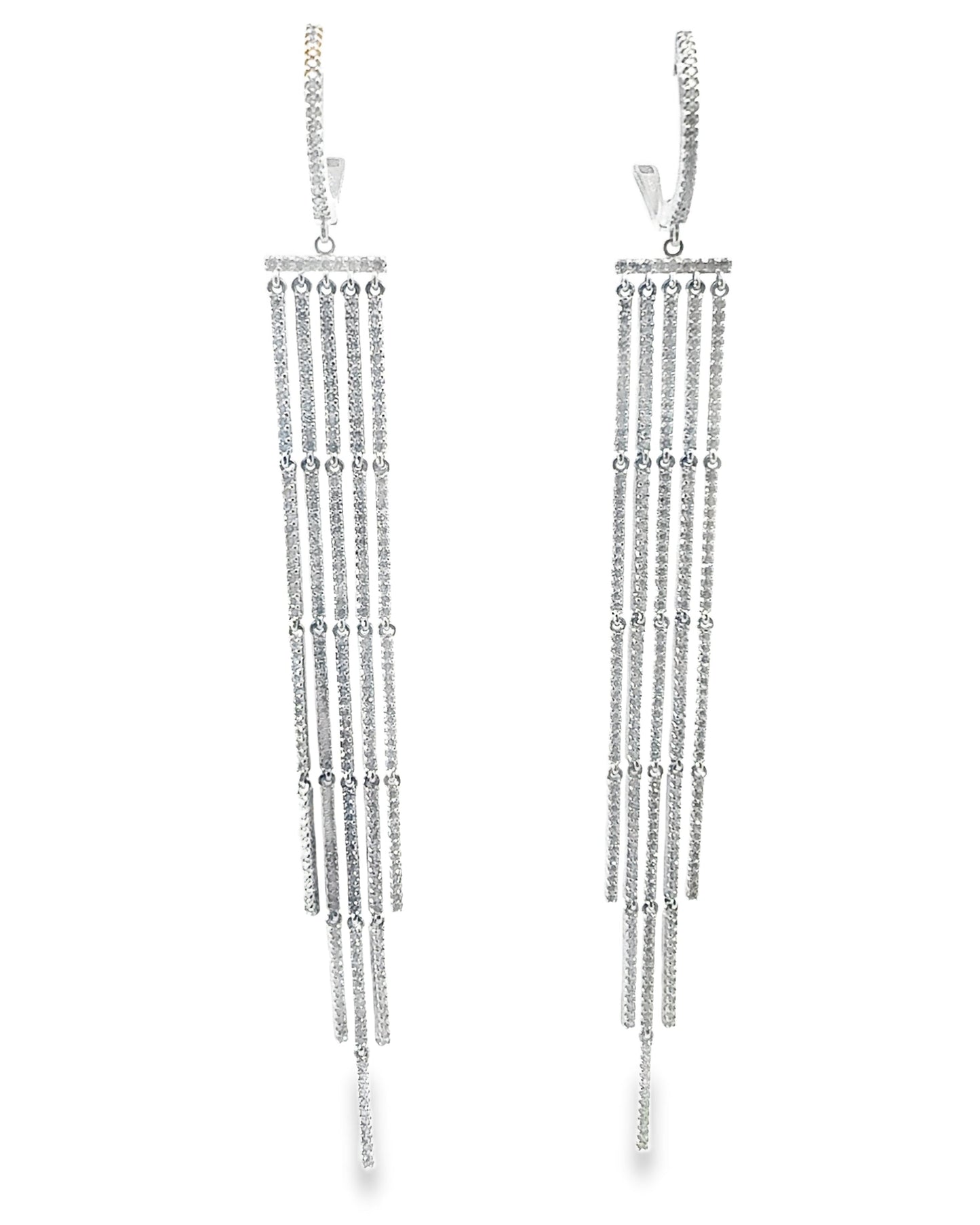 5.10CT Diamond 14k White Gold Earring