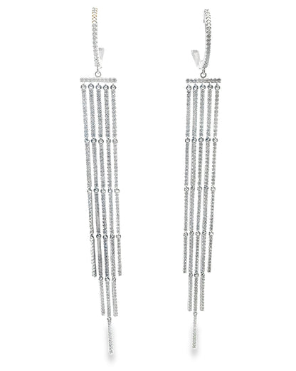 5.10CT Diamond 14k White Gold Earring