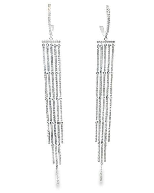 5.10CT Diamond 14k White Gold Earring