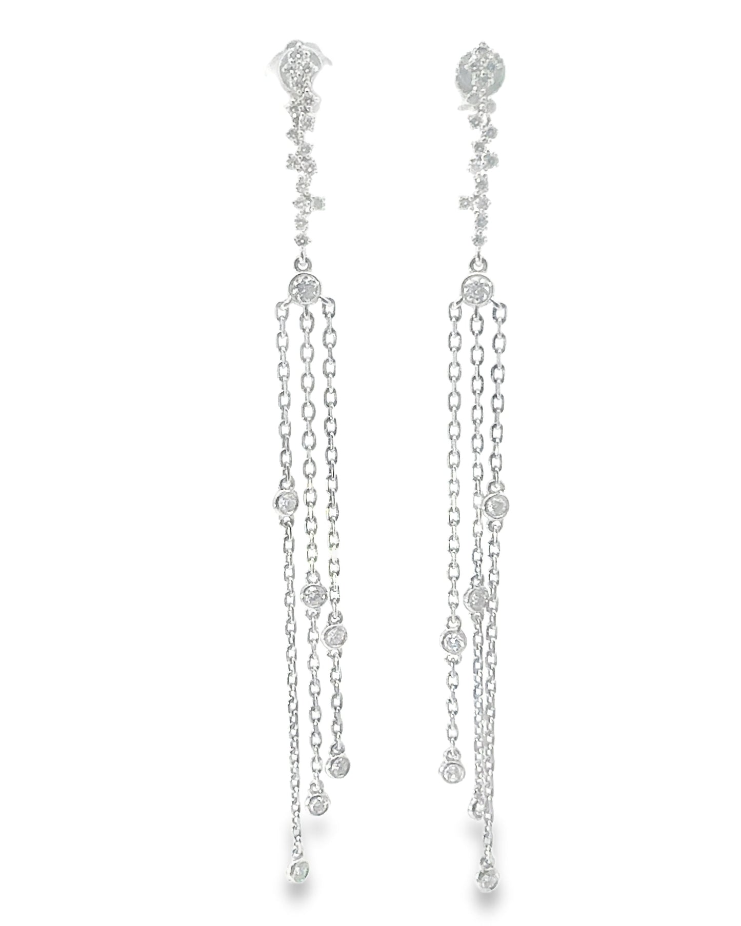 0.82CT Diamond Earring 14k White Gold