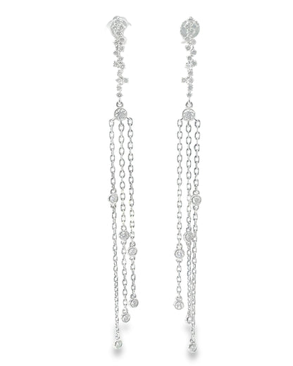 0.82CT Diamond Earring 14k White Gold