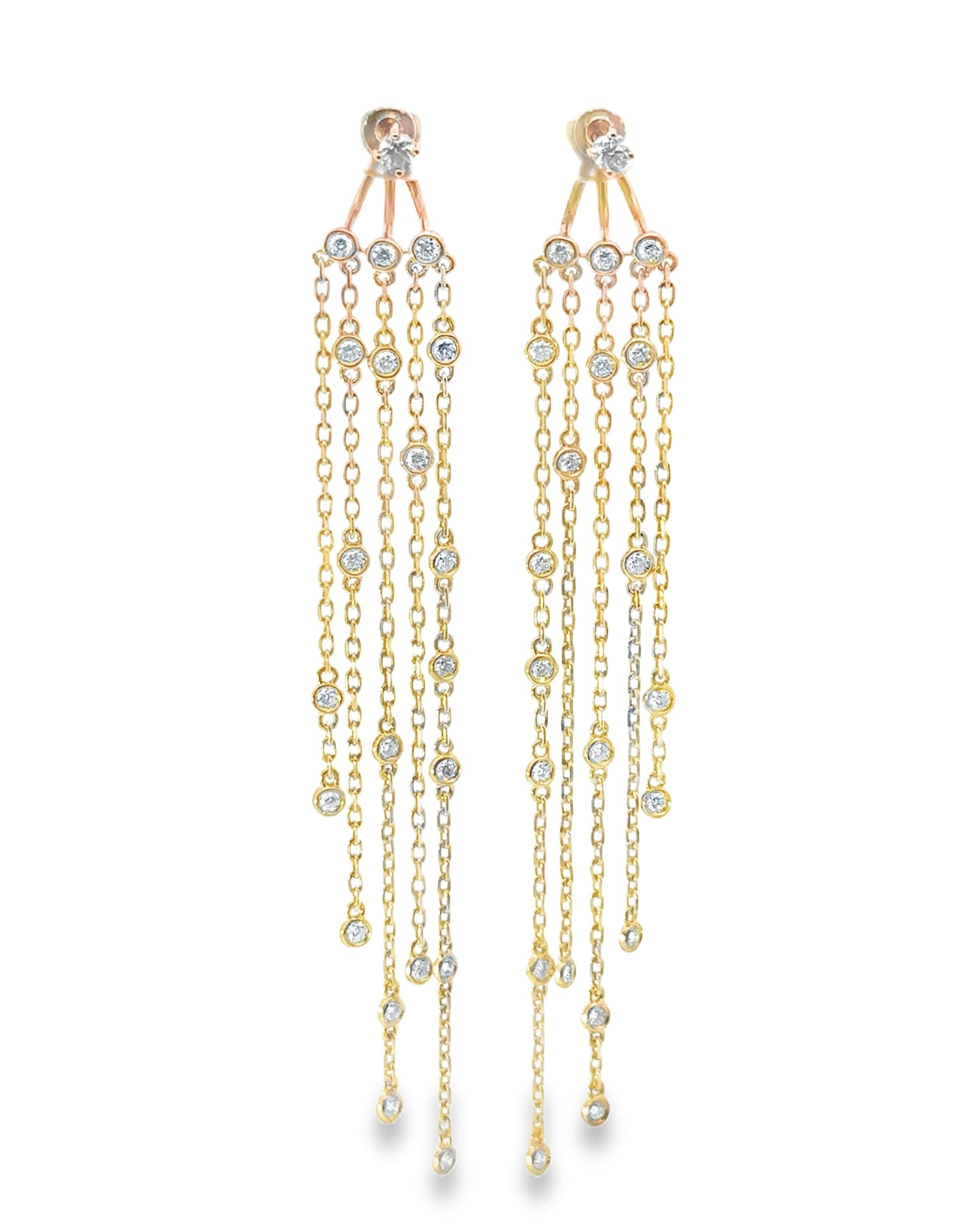1.31CT Diamond Earring 14k Rose Gold
