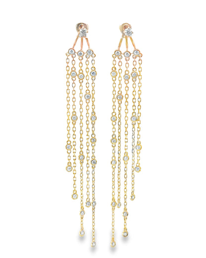 1.31CT Diamond Earring 14k Rose Gold